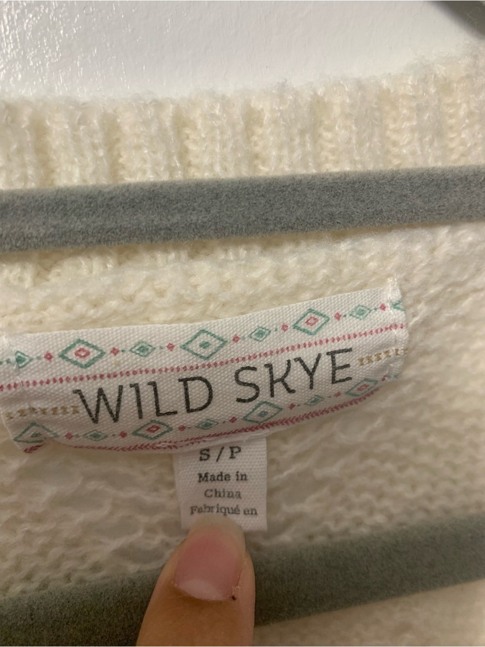 Wild Skye Size Small- Open-Front Cream Pointelle Knit Cardigan - Picture 4 of 5
